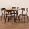 Baxton Studio Rika Light Grey Upholstered and Walnut Wood 5-Piece Dining Set 168-10814-10808 - alternate 8